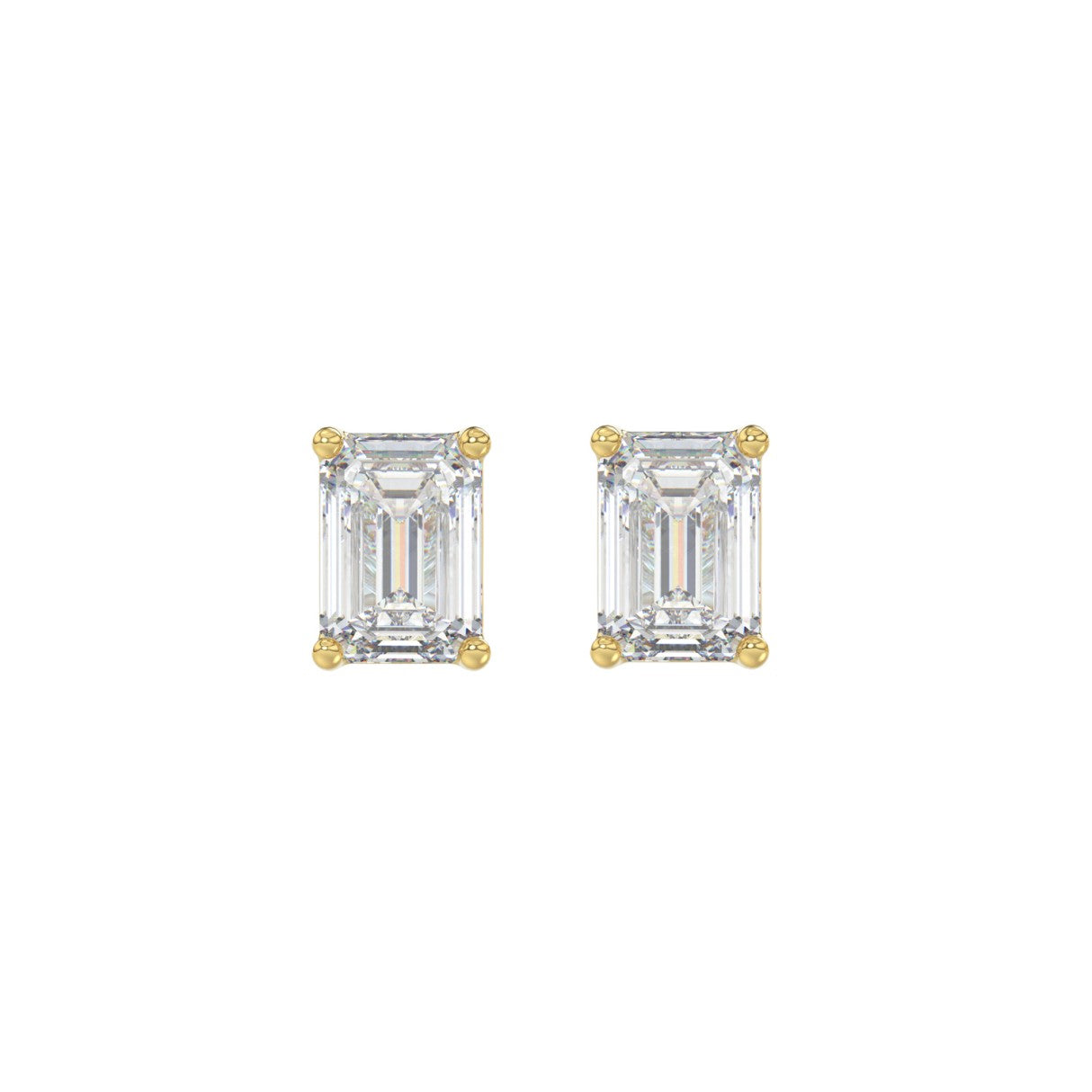 1.5 CTW Emerald Lab-Grown Diamond Stud Earrings