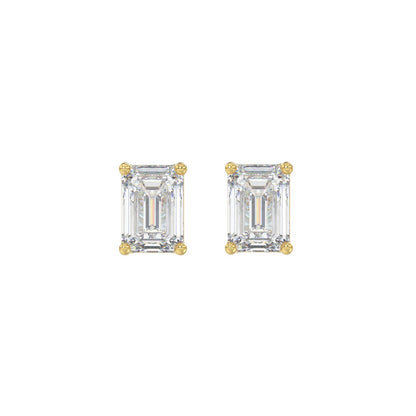 1.5 CTW Emerald Lab-Grown Diamond Stud Earrings