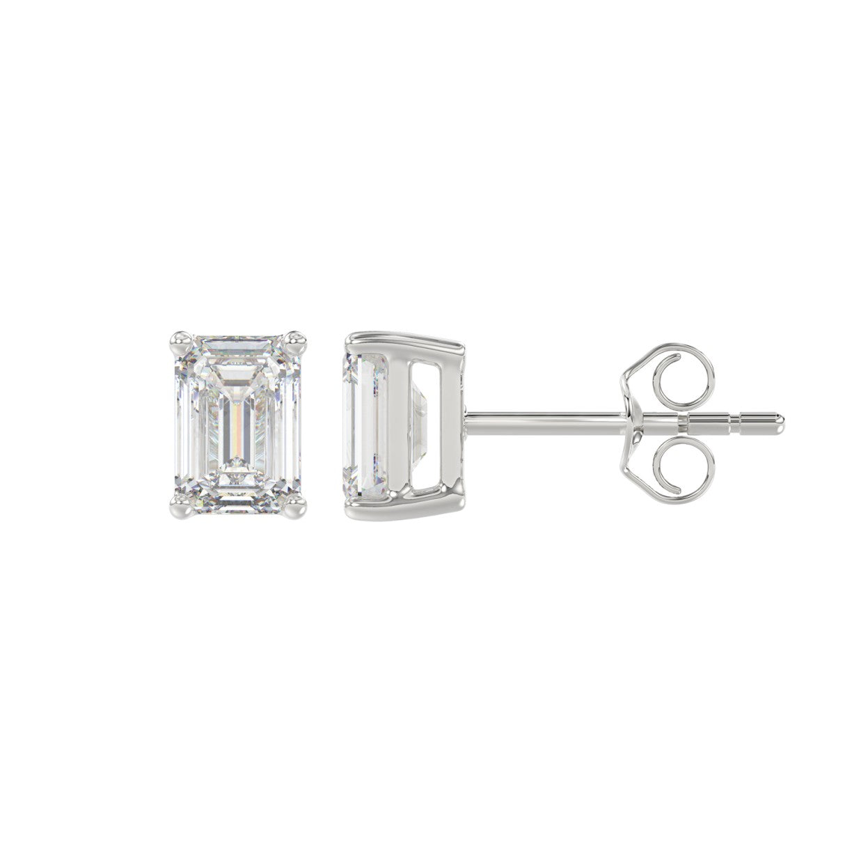 1.5 CTW Emerald Lab-Grown Diamond Stud Earrings