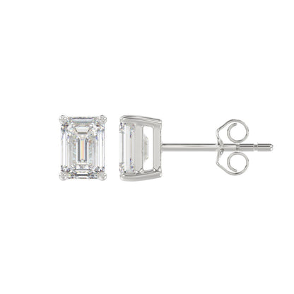 1.5 CTW Emerald Lab-Grown Diamond Stud Earrings