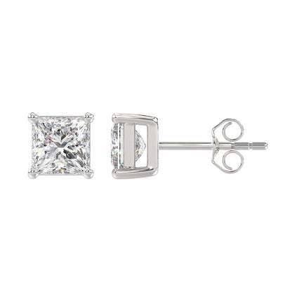 3 CTW Princess Lab-Grown Diamond Stud Earrings