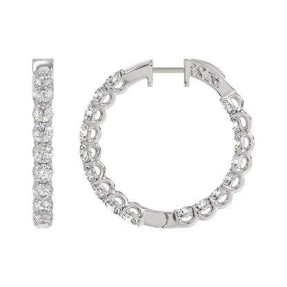 5 CTW Inside-Out Lab-Grown Diamond Hoop Earrings