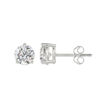 2.5 CTW round lab-grown diamond stud earrings alternate product view