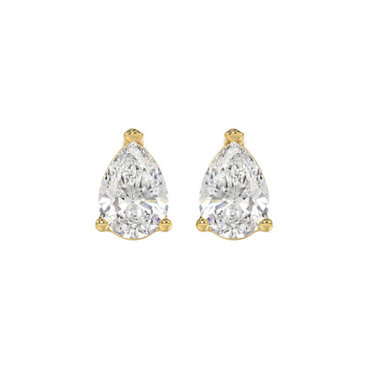 3 CTW Pear Lab-Grown Diamond Stud Earrings angled product image