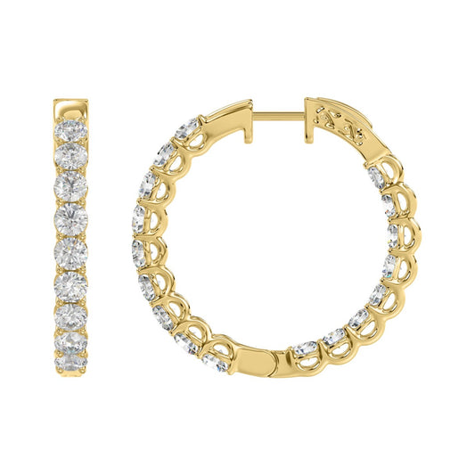 5 CTW Inside-Out Lab-Grown Diamond Hoop Earrings