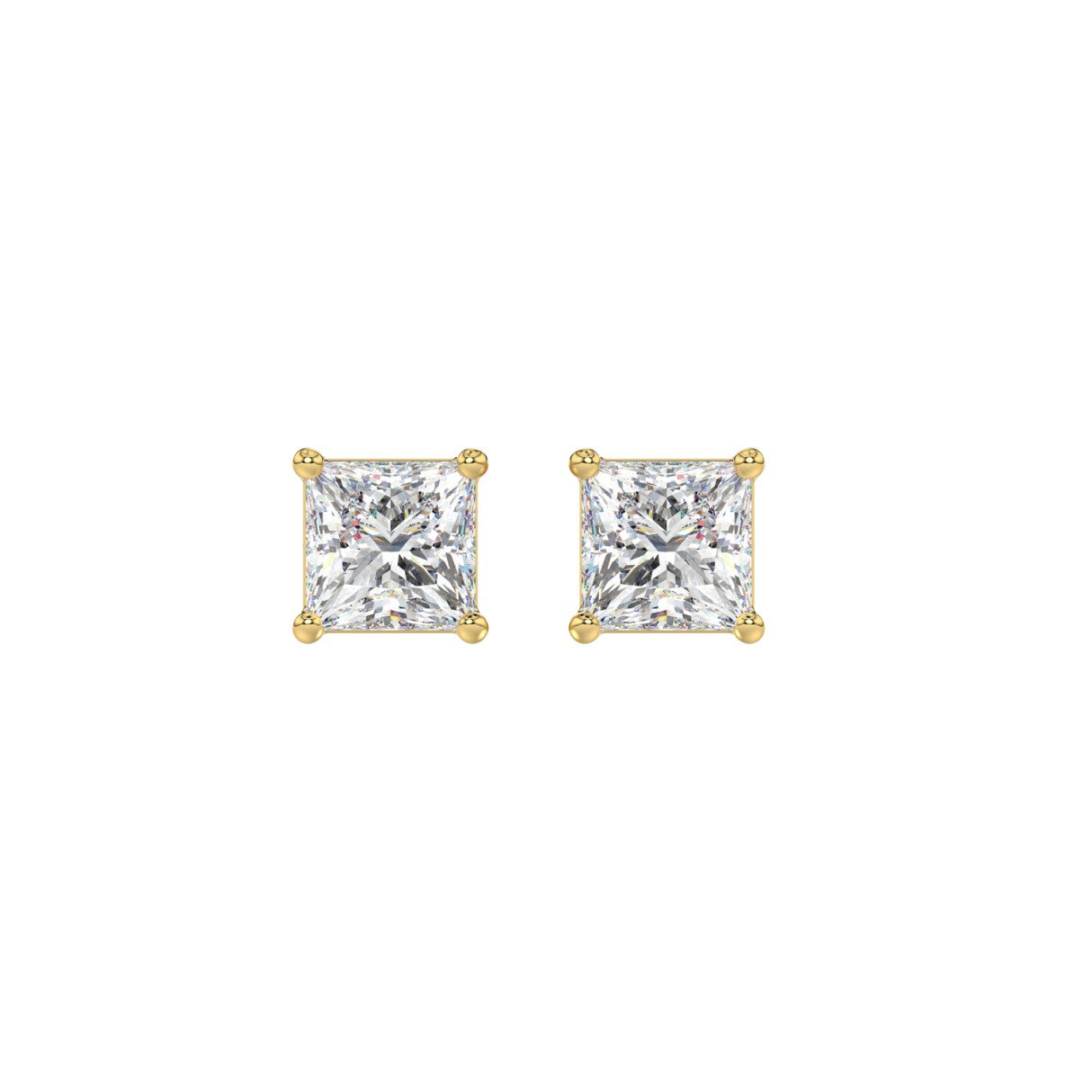 1.5 CTW Princess Lab-Grown Diamond Stud Earrings