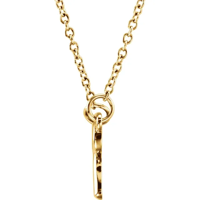 Tiny Posh knotted bow necklace in 18K yellow gold vermeil, side view