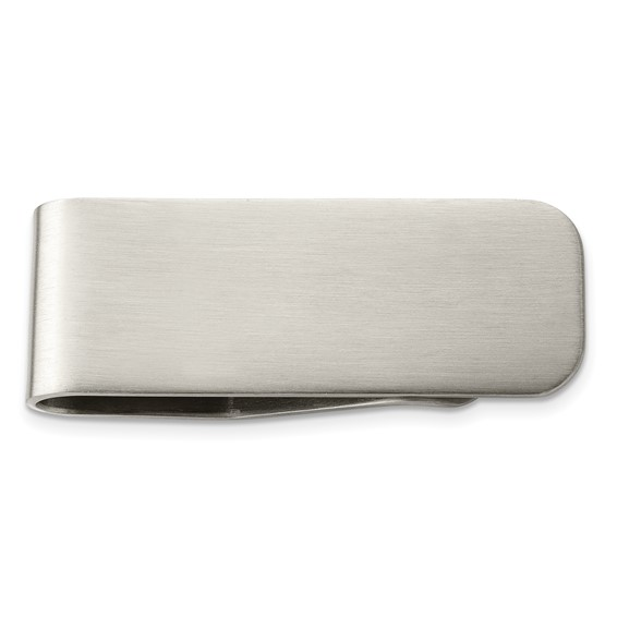 Brushed stainless steel money clip