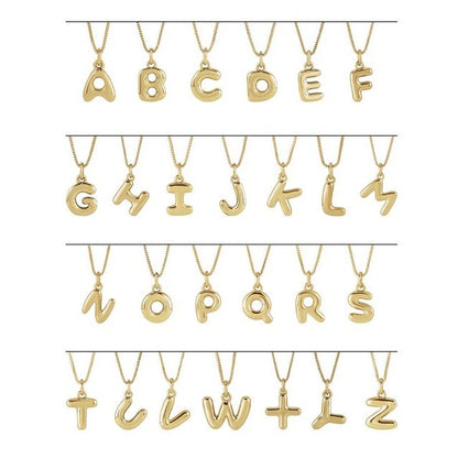 Bubble initial A necklace, view view