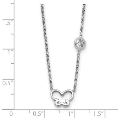 measurement guide for CZ butterfly children's necklace