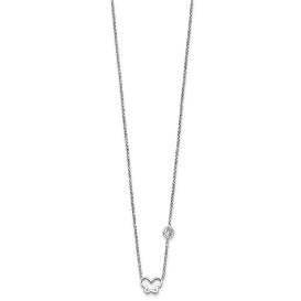 Full view of the CZ butterfly children's necklace