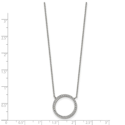 CZ open-circle necklace measurement guide
