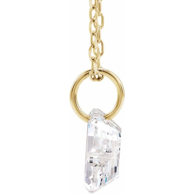 Letter-cut lab-grown diamond initial B necklace, alternate view