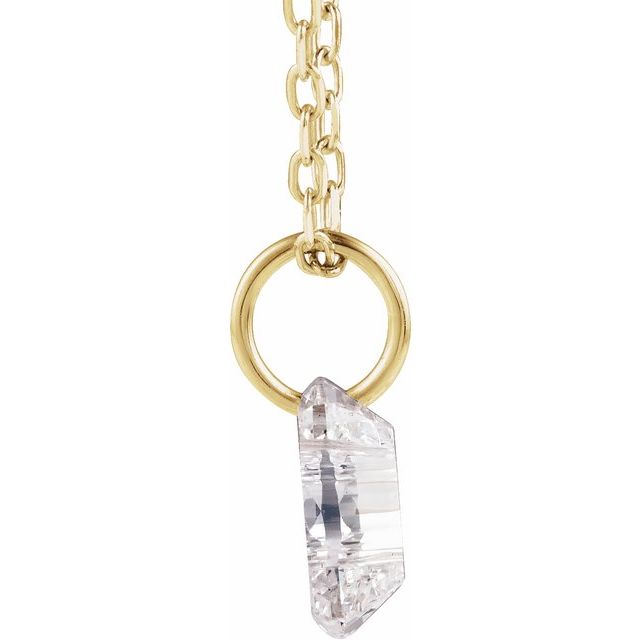 Letter-cut lab-grown diamond initial C necklace, alternate view