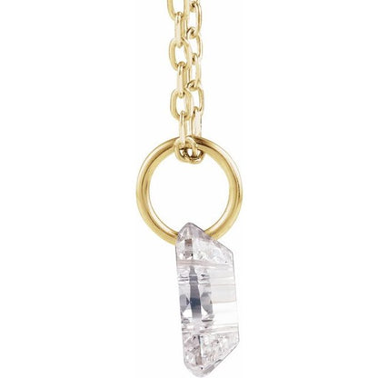 Letter-cut lab-grown diamond initial C necklace, alternate view