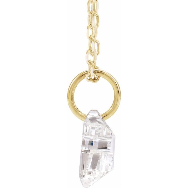 Letter-cut lab-grown diamond initial G necklace, alternate view