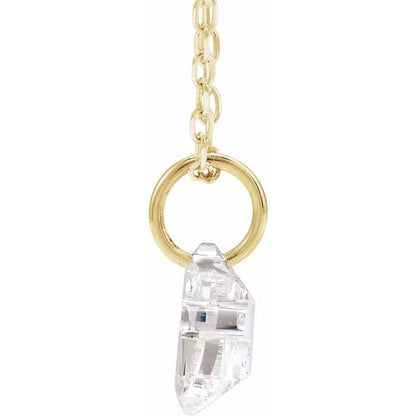 Letter-cut lab-grown diamond initial G necklace, alternate view