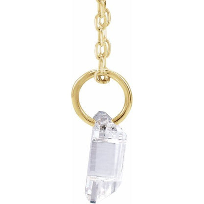 Letter-cut lab-grown diamond initial I necklace, alternate view