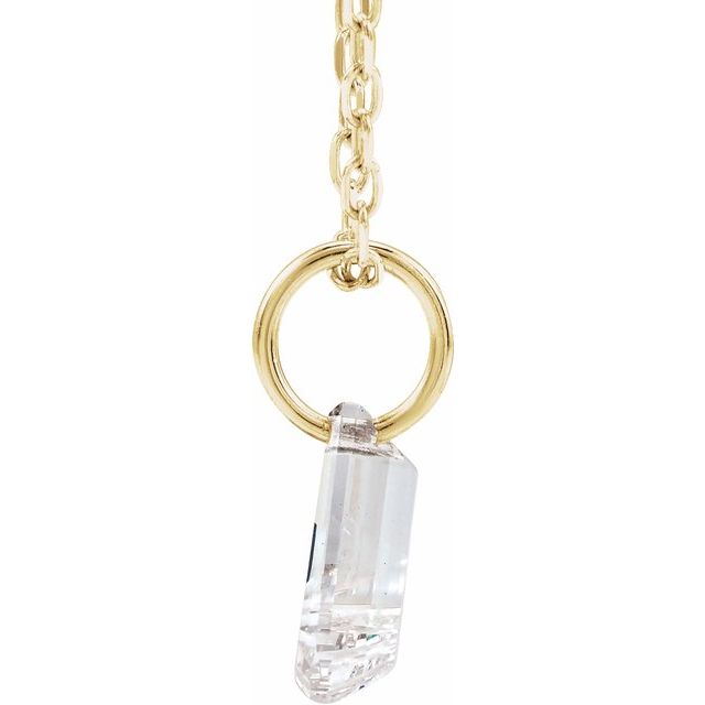 Letter-cut lab-grown diamond initial J necklace, alternate view
