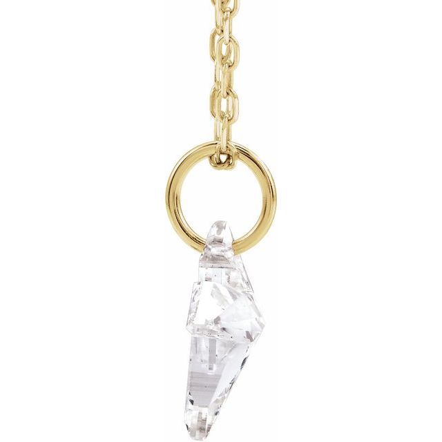 Letter-cut lab-grown diamond initial K necklace, alternate view