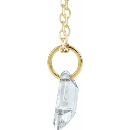 Letter-cut lab-grown diamond initial L necklace, alternate view
