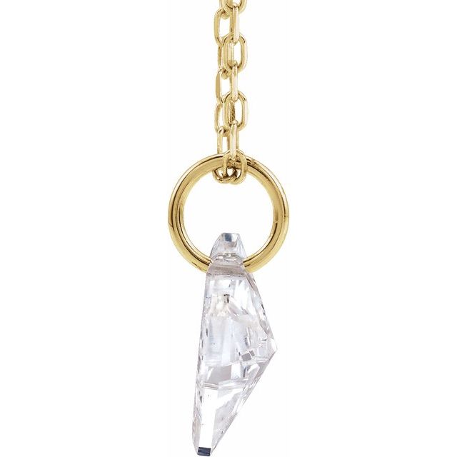 Letter-cut lab-grown diamond initial N necklace, alternate view