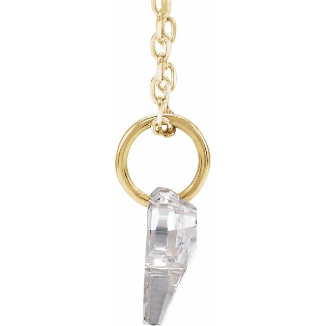 Letter-cut lab-grown diamond initial P necklace, alternate view