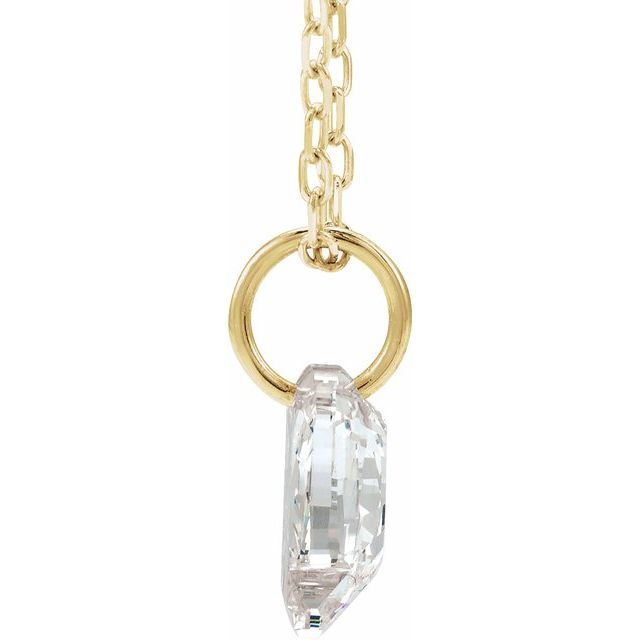 Letter-cut lab-grown diamond initial Q necklace, alternate view