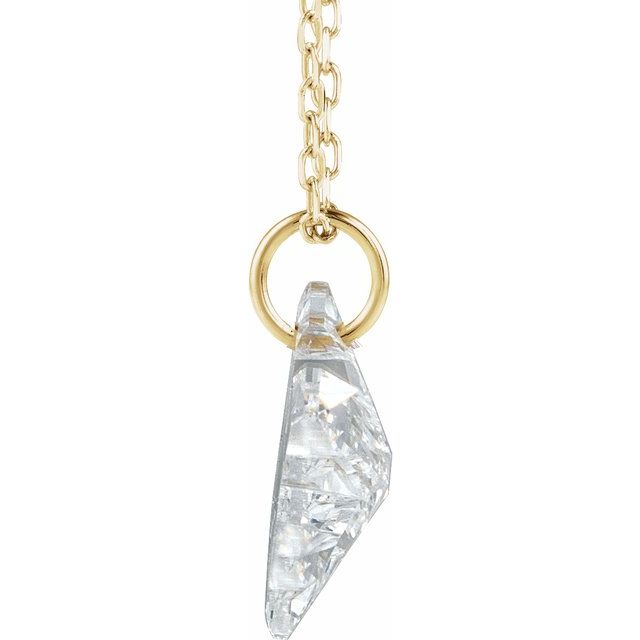 Letter-cut lab-grown diamond initial X necklace, alternate view