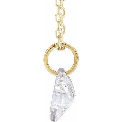 Letter-cut lab-grown diamond initial Z necklace, alternate view