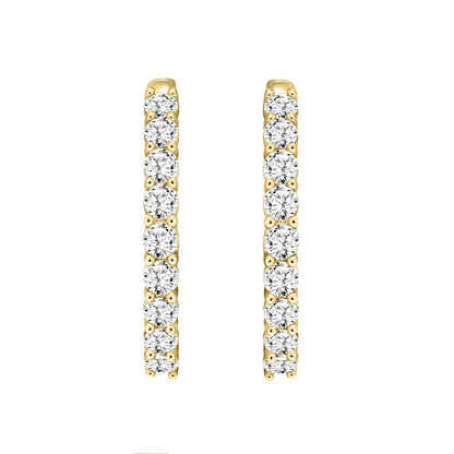 7 CTW Inside-Out Lab-Grown Diamond Hoop Earrings