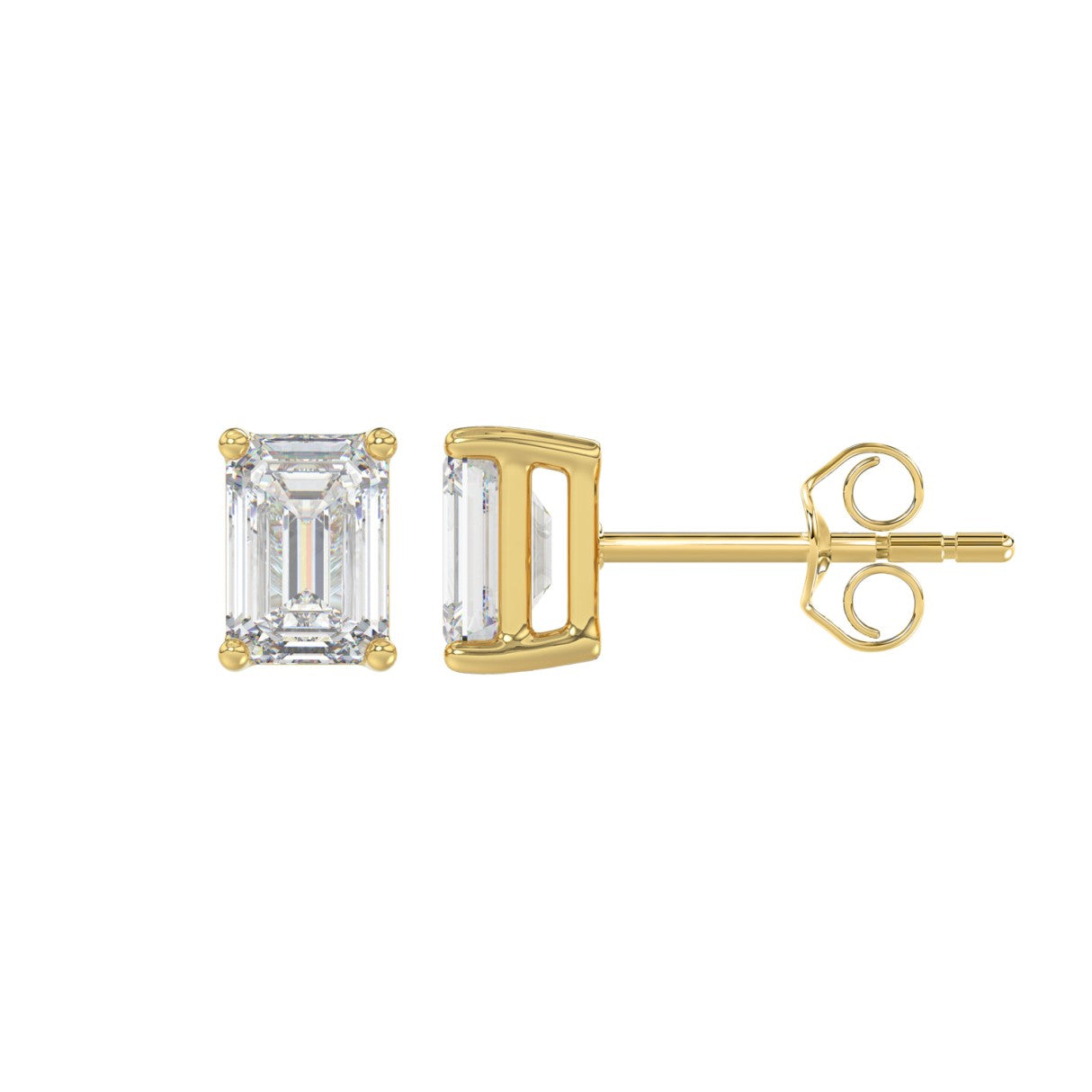 1.5 CTW Emerald Lab-Grown Diamond Stud Earrings