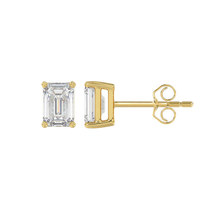1.5 CTW Emerald Lab-Grown Diamond Stud Earrings