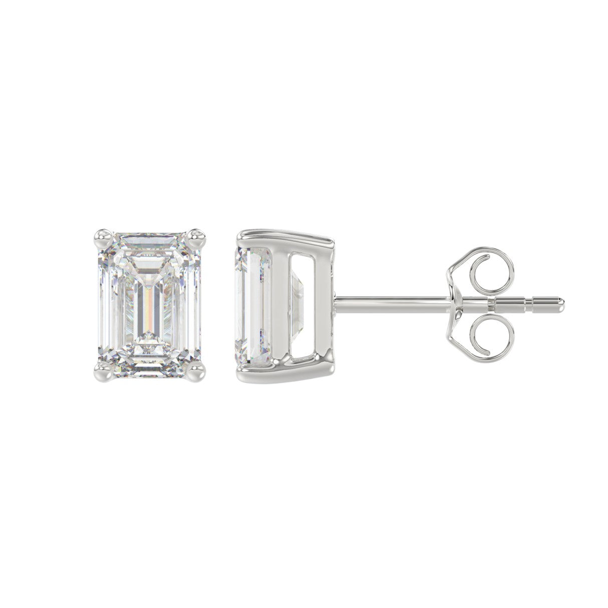 2.5 CTW Emerald Lab-Grown Diamond Stud Earrings