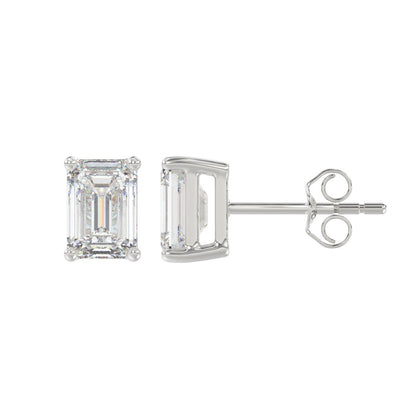 2.5 CTW Emerald Lab-Grown Diamond Stud Earrings