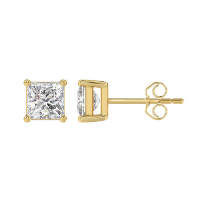 2.5 CTW Princess Lab-Grown Diamond Stud Earrings