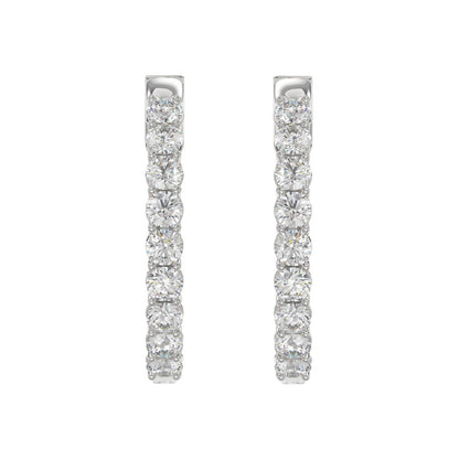 3 CTW Inside-Out Lab-Grown Diamond Hoop Earrings
