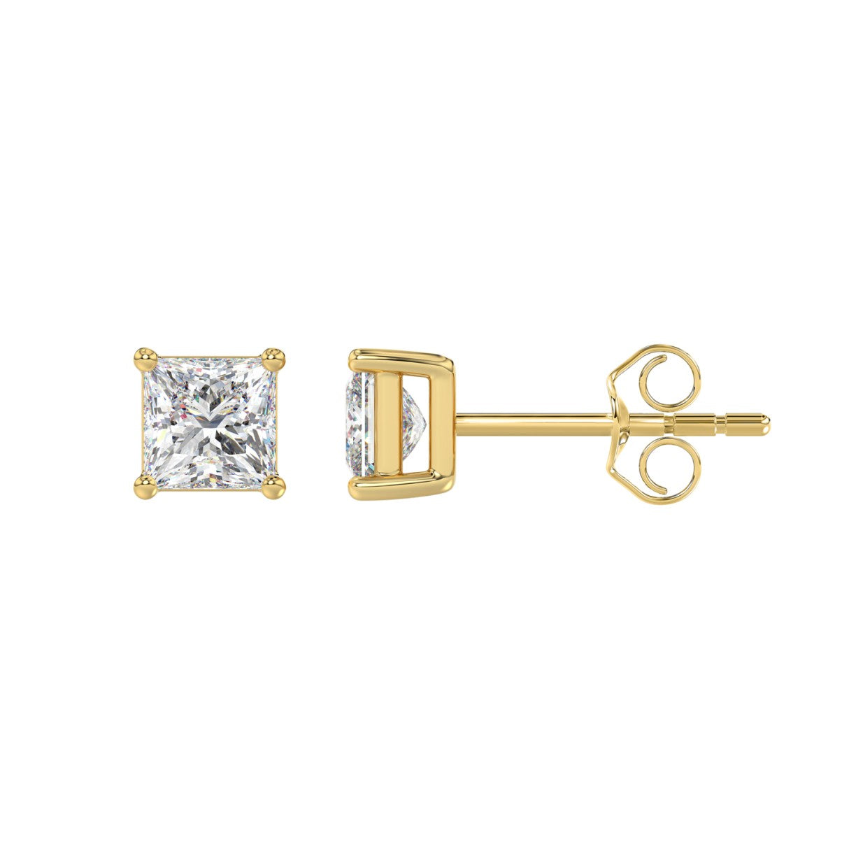 1.5 CTW Princess Lab-Grown Diamond Stud Earrings