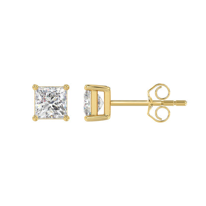 1.5 CTW Princess Lab-Grown Diamond Stud Earrings