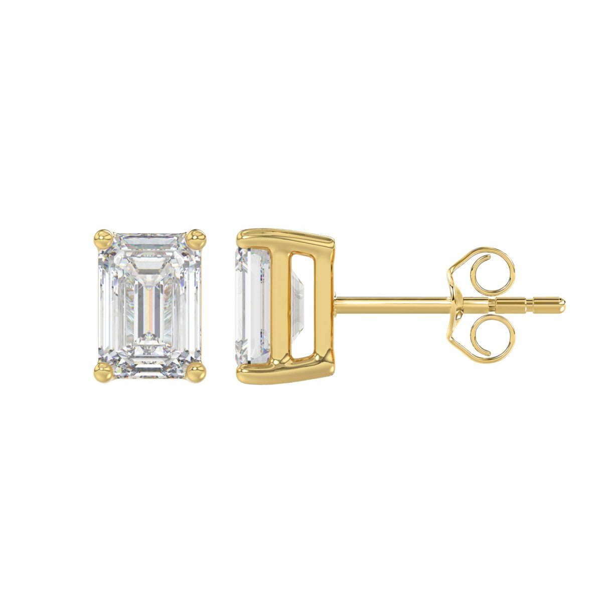 2.5 CTW Emerald Lab-Grown Diamond Stud Earrings