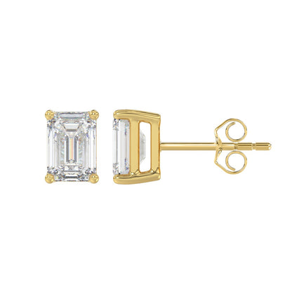 2.5 CTW Emerald Lab-Grown Diamond Stud Earrings