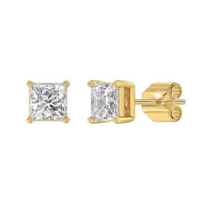 2.5 CTW Princess Lab-Grown Diamond Stud Earrings