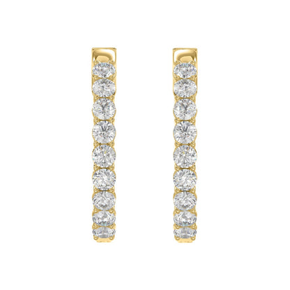 3 CTW Inside-Out Lab-Grown Diamond Hoop Earrings