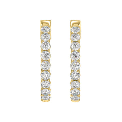 5 CTW Inside-Out Lab-Grown Diamond Hoop Earrings