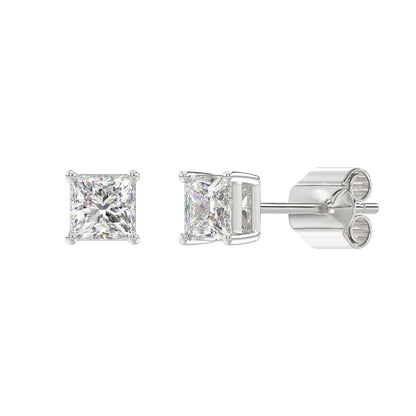 1.5 CTW Princess Lab-Grown Diamond Stud Earrings