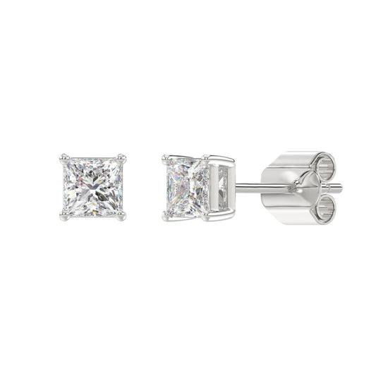 1.5 CTW Princess Lab-Grown Diamond Stud Earrings