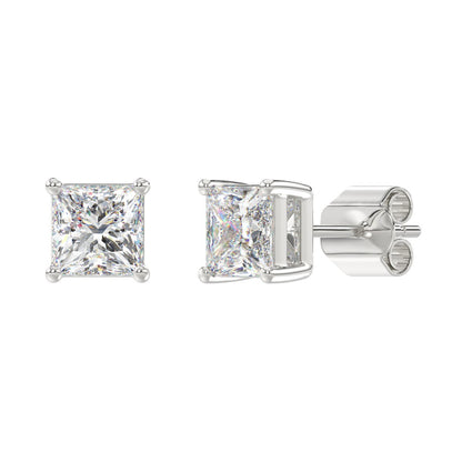3 CTW Princess Lab-Grown Diamond Stud Earrings