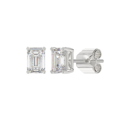 1.5 CTW Emerald Lab-Grown Diamond Stud Earrings