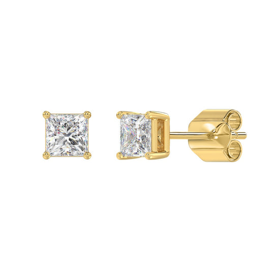 1.5 CTW Princess Lab-Grown Diamond Stud Earrings