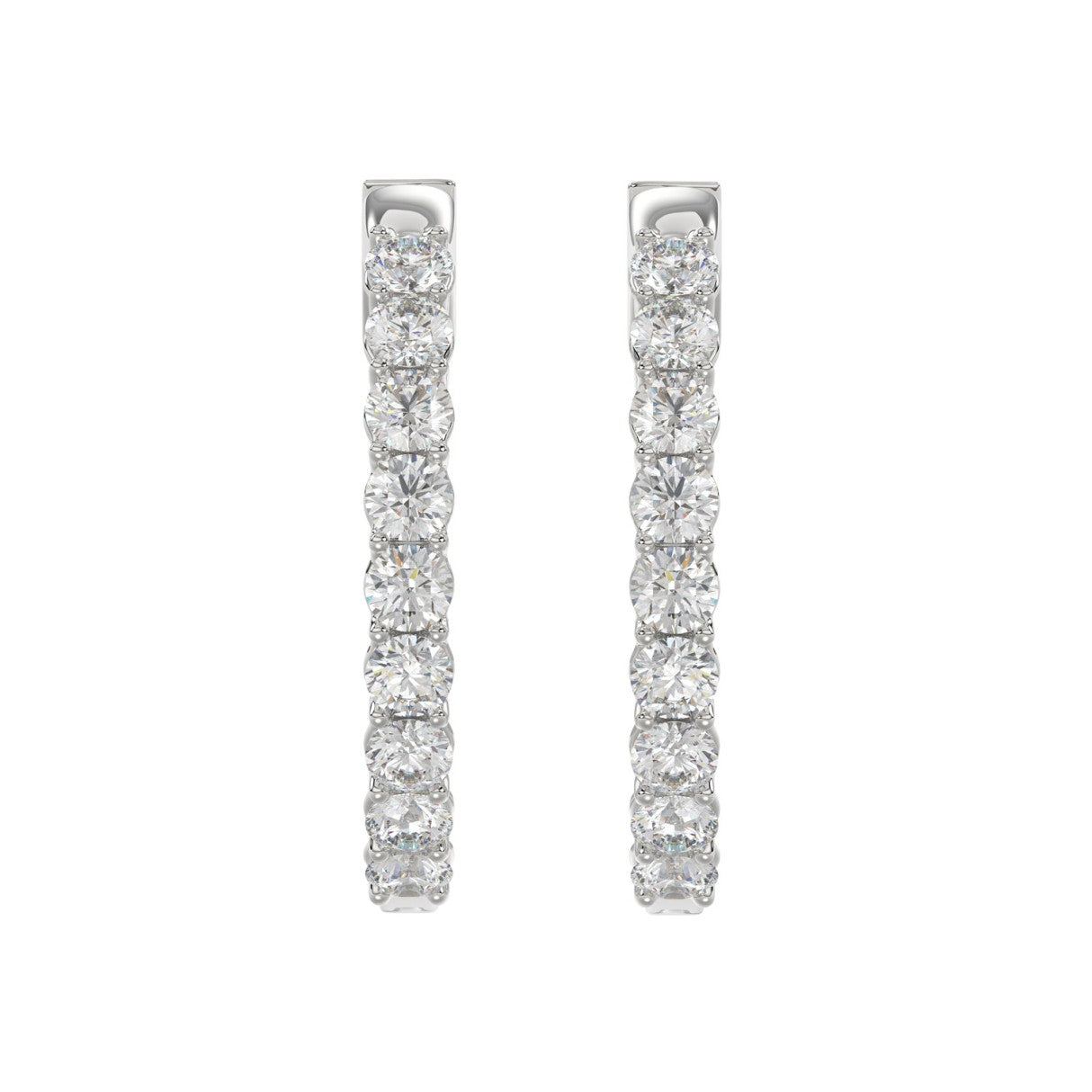 5 CTW Inside-Out Lab-Grown Diamond Hoop Earrings